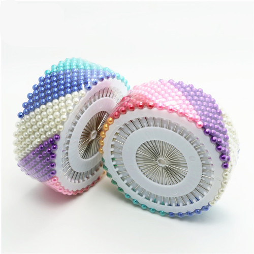 Colorful large-headed pins, pearl pins, fixing pins, cross-stitch pins, clothing positioning pins, disc pins, iridescent pins, 40-piece set