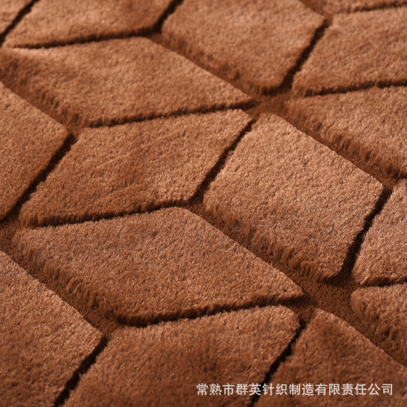 服装沙发短毛绒700克加厚仿兔毛布料 童装玩具经编素色抽条兔毛