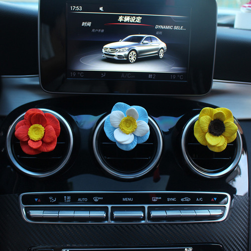 Car anemone aromatherapy perfume lilac cherry internet celebrity ins points creative car interior supplies air outlet ornaments