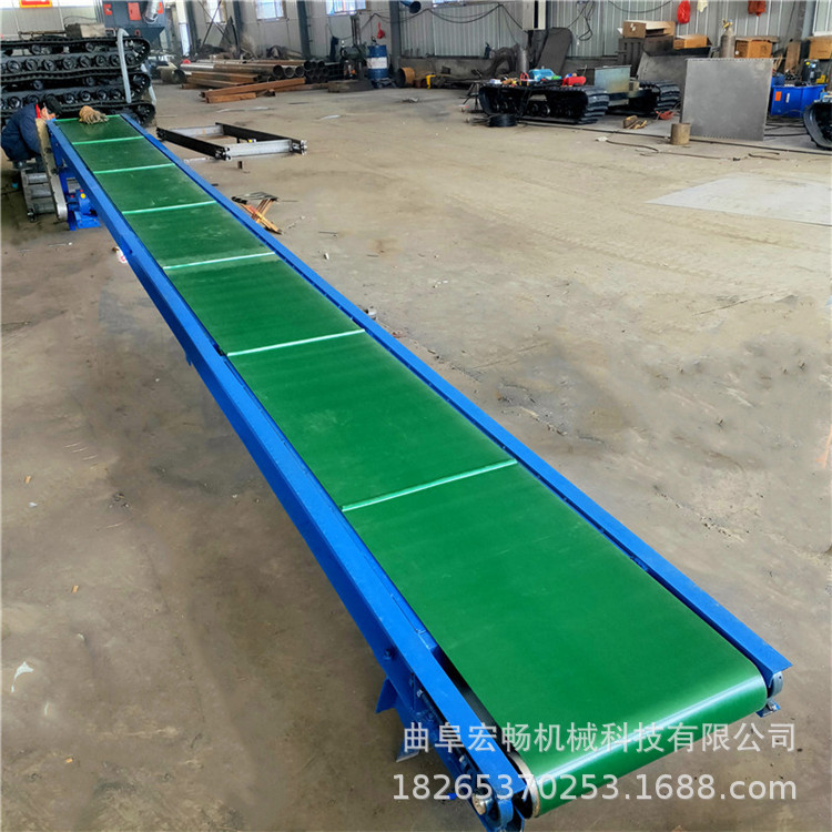 樓梯間裝卸用防滑帶式輸送機