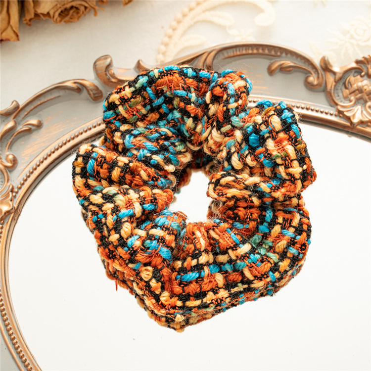 Retro Woolen Yarn Handmade Hair Scrunchies display picture 7