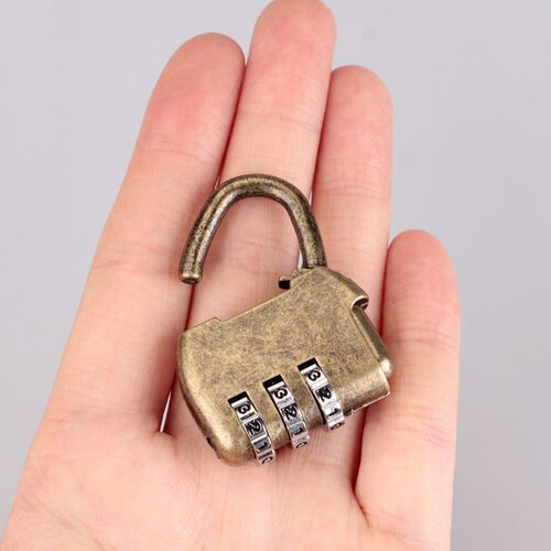 Retro password lock bag zipper suitcase lock cartoon gym locker wine jar small password lock padlock