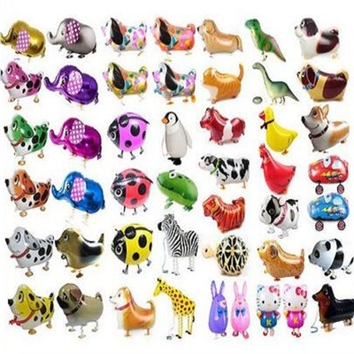 走路气球卡通动物生日派对装饰幼儿园商场布置地推 走路宠物气球|ms