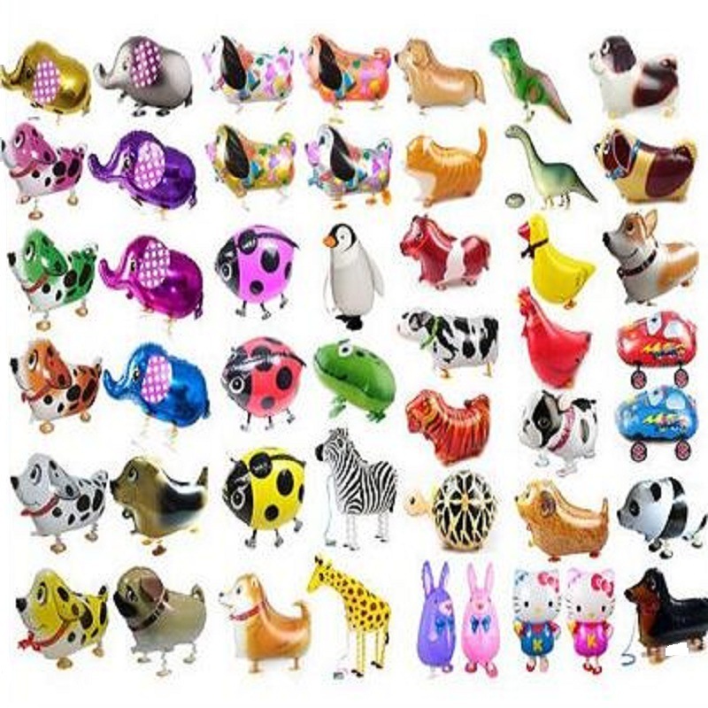 走路气球卡通动物生日派对装饰幼儿园商场布置地推 走路宠物气球|ms