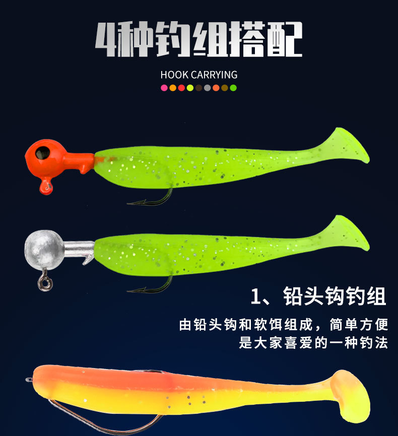 7 Colors Soft Paddle Tail Fishing Lures Soft Plastic Baits Fresh Water Bass Swimbait Tackle Gear