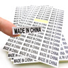 Wholesale Made in CHINA label non -dry glue production area Label English sticker Amazon China manufacturing label