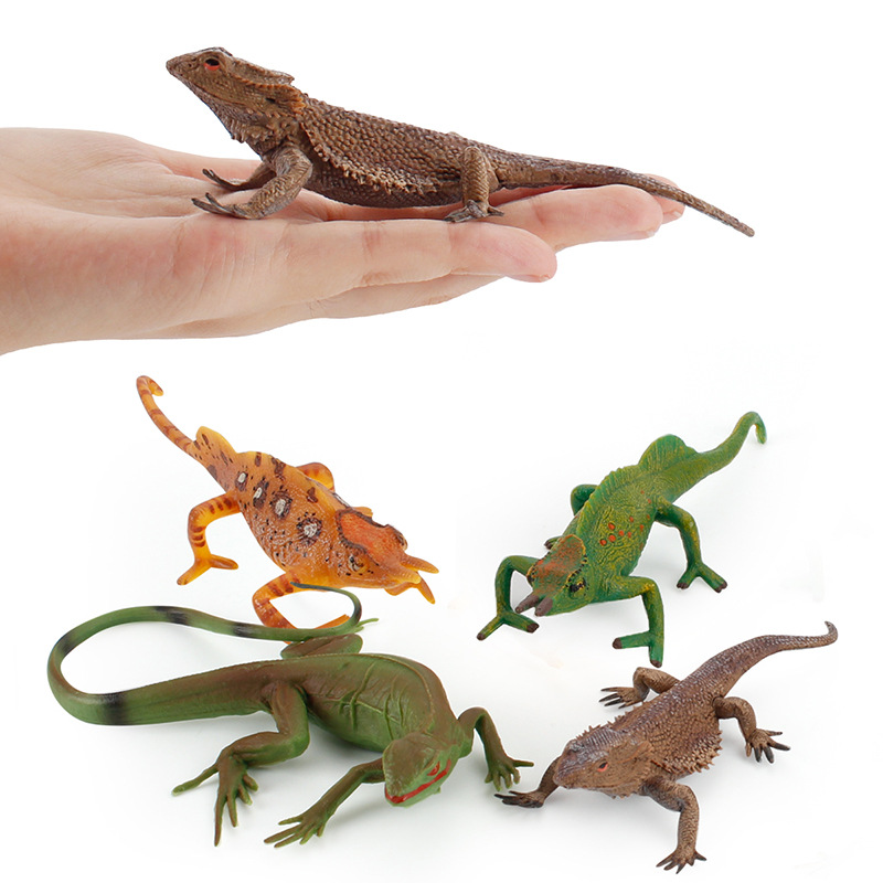 Simulación DE LOS NIÑOS diversión ciencia y educación anfibio lagarto camaleón más traje sólido decoración estática Juguetes