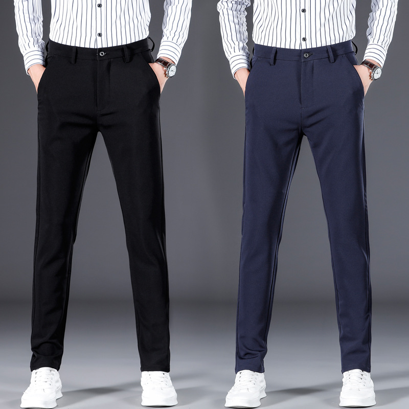 Autumn and winter men's casual pants bus...