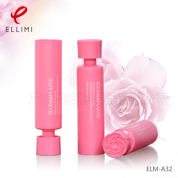 源头厂家 定制 护手霜软管 铝塑管 手霜包材 30玫瑰花盖软管