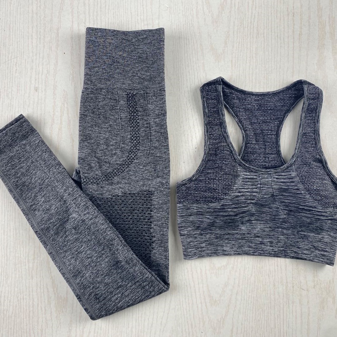quick-drying seamless knitted yoga vest set  NSLX9019