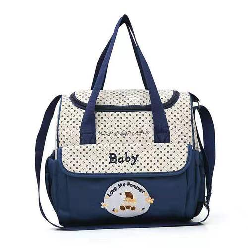 Cartoon Five-Piece Set Mommy Bag, Large Capacity Wholesale Mother Bag, Baby Outing Travel Shoulder Bag, Mother and Baby Bag