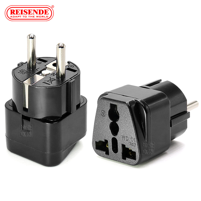 Adaptador de enchufe 16A de estándar chino a europeo/alemán, compatible con Indonesia y Corea