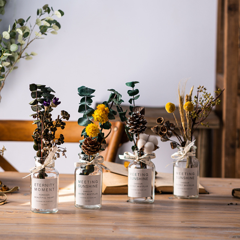 ins Net Red Dry bouquet Home Furnishing decorate a decoration Daisy reed Spend eternity Cotton Eucalyptus suit