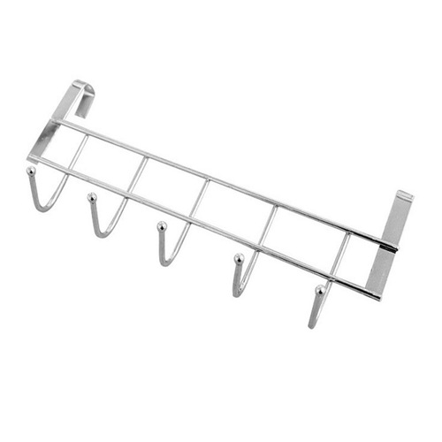 Wholesale thick chrome-plated iron 5-hook cabinet door back hook, door back hook, coat hook, five-link hook