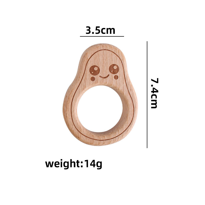 Suministros para bebés de dibujos animados haya aguacate juguete teether bebé Seguridad Protección del Medio Ambiente dientes molienda palo DIY Accesorios