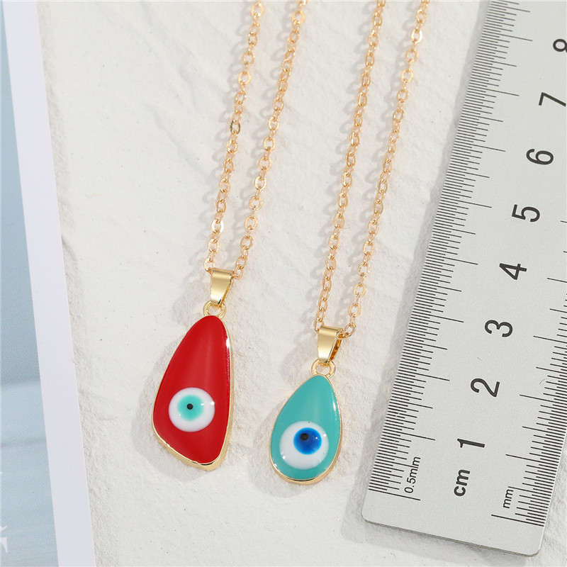 Bohemian retro trend dripping oil dripping devilu0027s eye  necklace