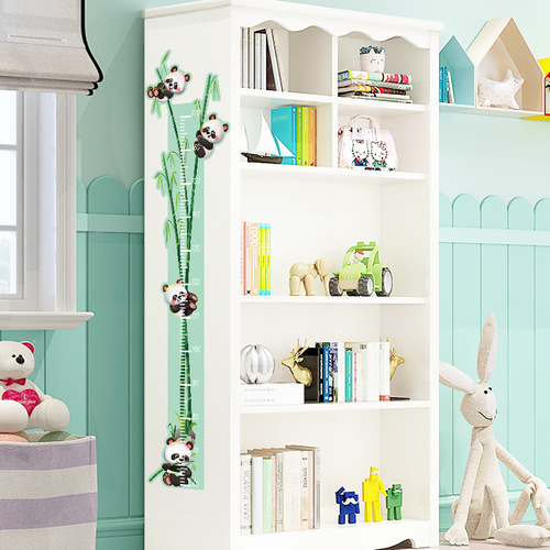 Aike Cartoon Unicorn Dinosaur Wall Sticker Children's Room Height Sticker Background Decoration Removable PVC Self-Adhesive Paper