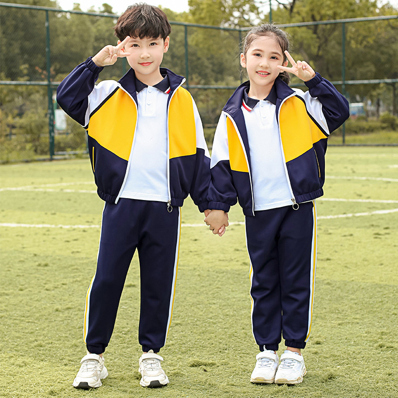 Kindergarten clothes Autumn 2020 new pattern pupil British style school uniform children motion Two piece set Class clothes customized