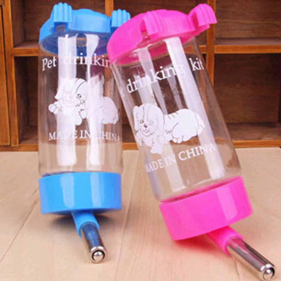 Производители поставляют высококачественные зоотовары 450 мл собака питьевой фонтан ПЭТ Питьевая Бутылка хомяк питьевой фонтан