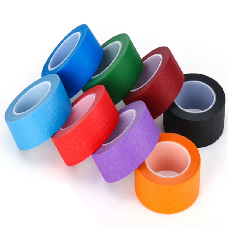 供应彩色纸胶带 彩色美纹纸胶带 标记分色纸汽车遮蔽喷漆美纹纸