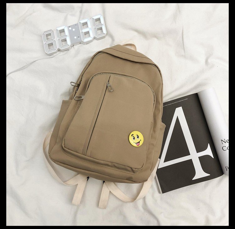 Schoolbag New Korean Fashion Campus Large Capacity Solid Color Backpack Simple Backpack Wholesale Nihaojewelry display picture 13