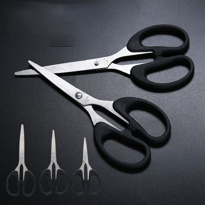 Stationery scissors office home kitchen sewing paper scissors large and small stainless steel handmade art knife scissors