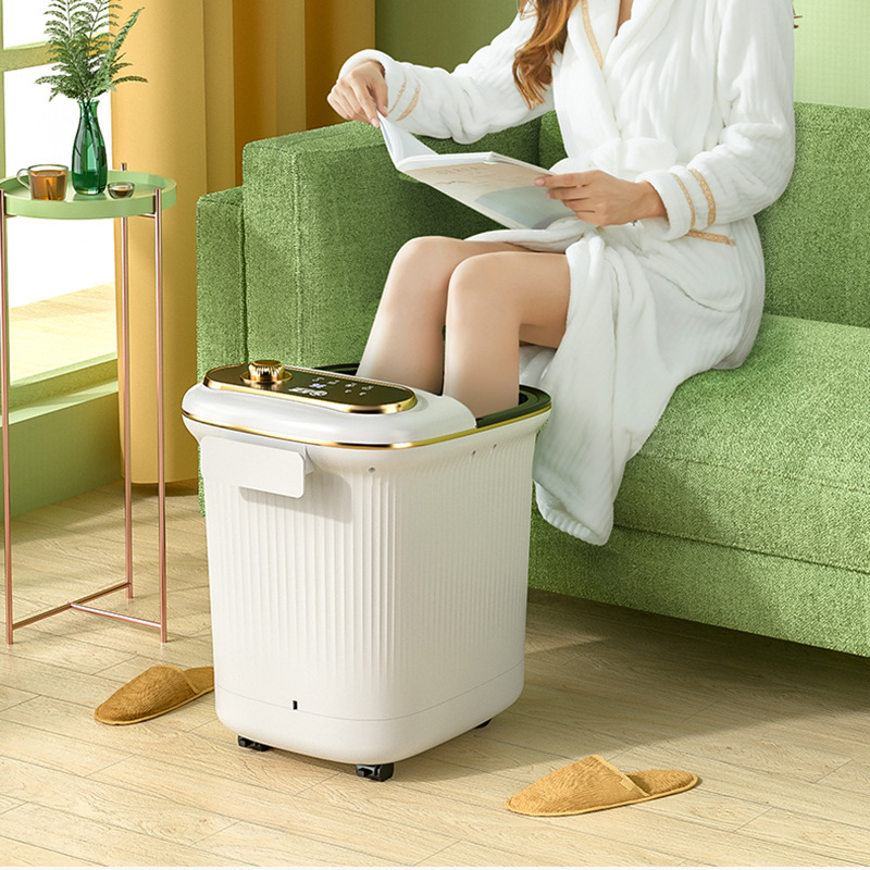 志高电动按摩加热洗脚盆 家用全自动恒温泡脚桶 加深泡小腿足浴盆