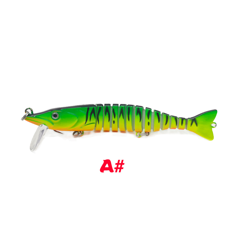 2Pcs Multi Jointed Fishing Lure 120mm/19.6g Hard Plastic Minnow Swimbait Trolling Bass Fishing Tackle