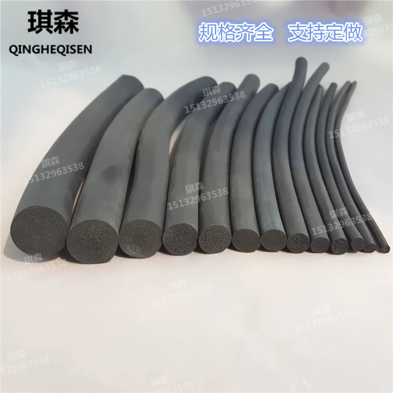 EPDM резиновая уплотнительная круглая полоса O-образная цилиндрическая губчатая полоса твердое проникновение водонепроницаемая и Звукоизоляционная пенная полоса