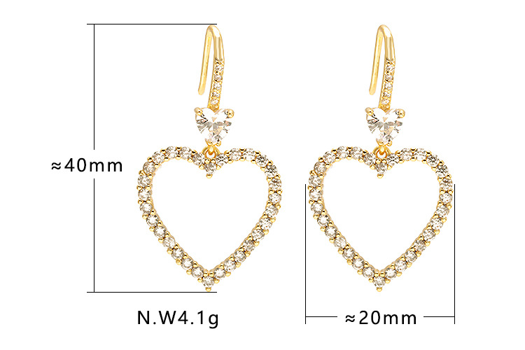 Fashion Hollow Heart-shaped Earrings display picture 1