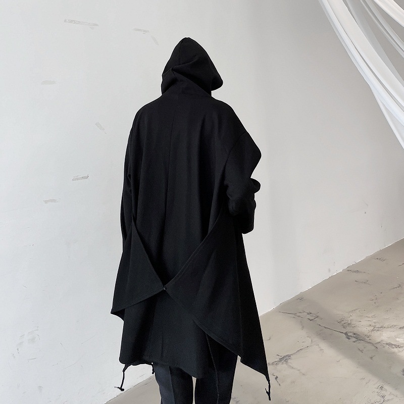 Otoño/Invierno 2020 marca de moda europea y americana cazadora con capucha capa oscura abrigo varias maneras llevar ropa los hombres sueltos image 4
