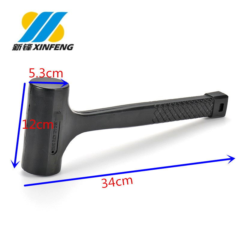 厂家供应  2LB黑色无弹力锤PVC锤橡胶锤