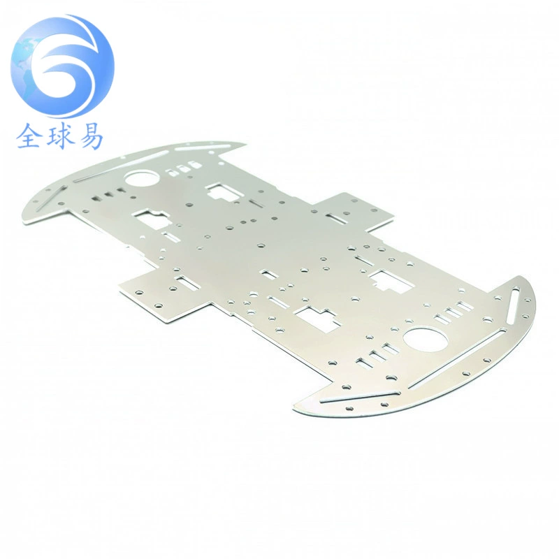 Четырехколесное интеллектуальное автомобильное шасси 4WD 1,5 мм шасси из алюминиевого сплава круглое алюминиевое автомобильное шасси Нижняя пластина с полным приводом