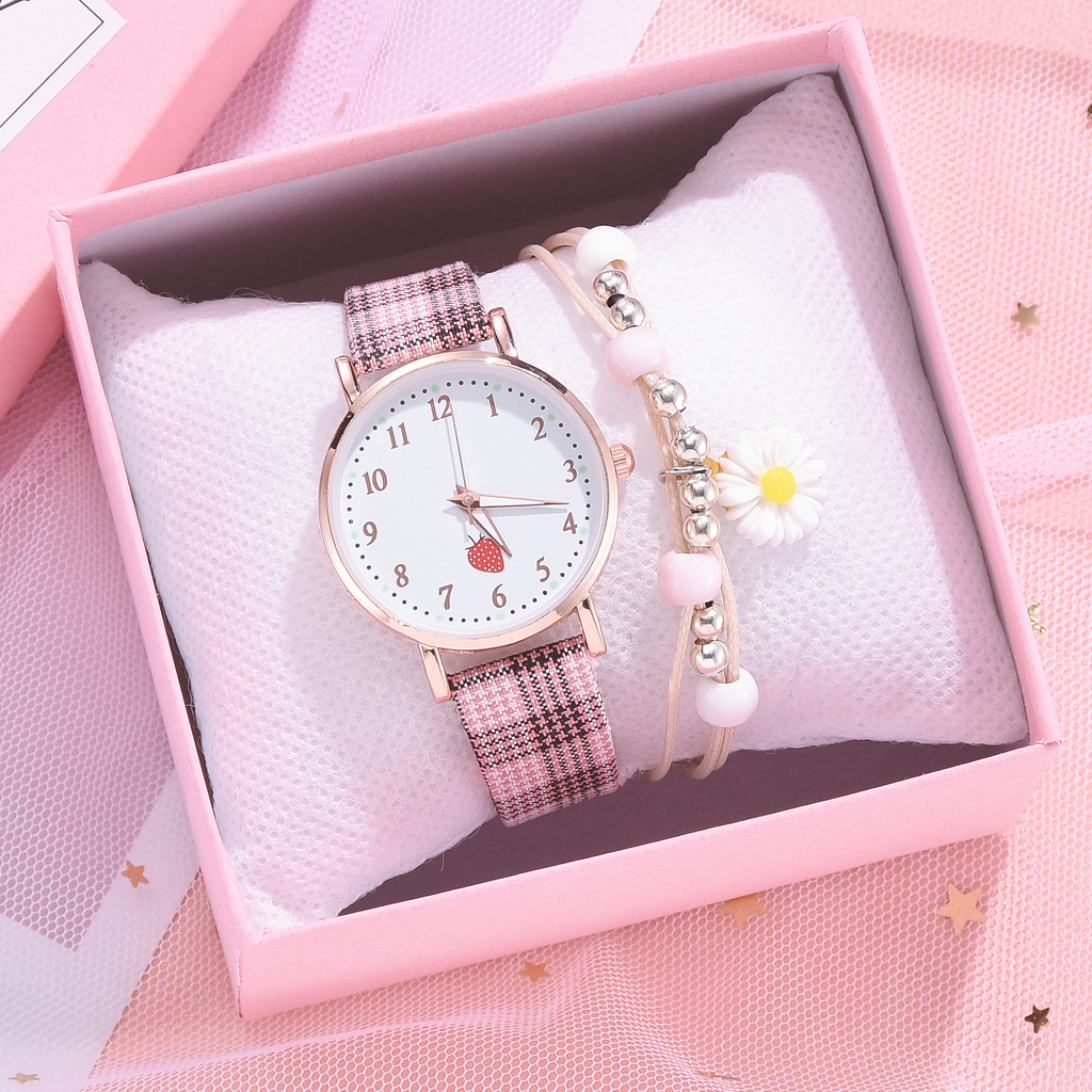 Casual Plaid Buckle Quartz Women's Watches display picture 23