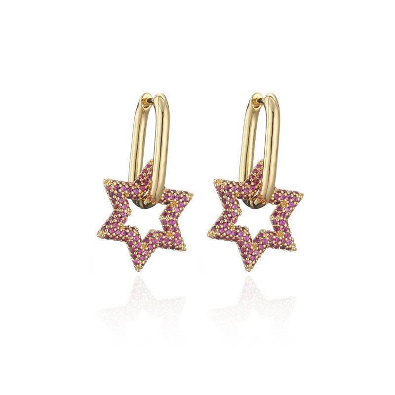 Fashion Creative Six-pointed Star Flower-shaped Earringss display picture 7