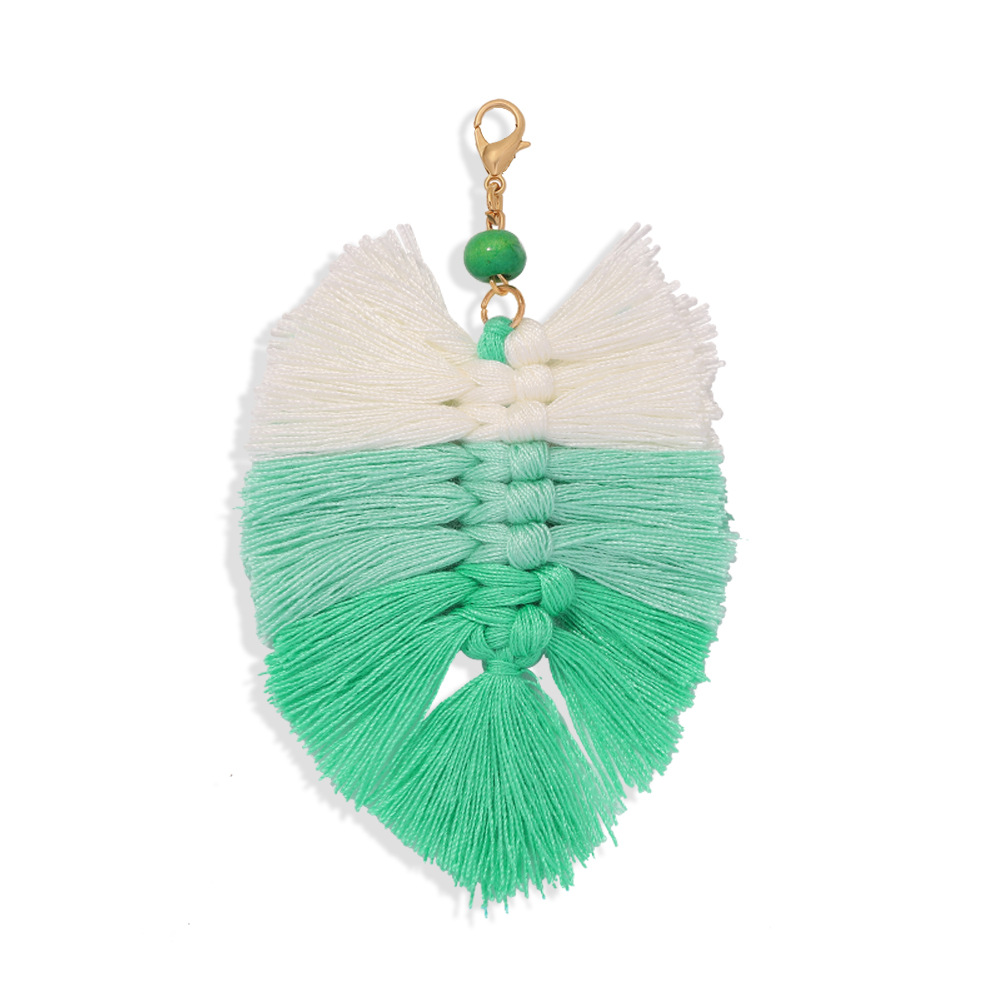 Bohemian Holiday Style New Handmade Cord Woven Colorful Tassel Pendant Key Chain Wholesale display picture 8