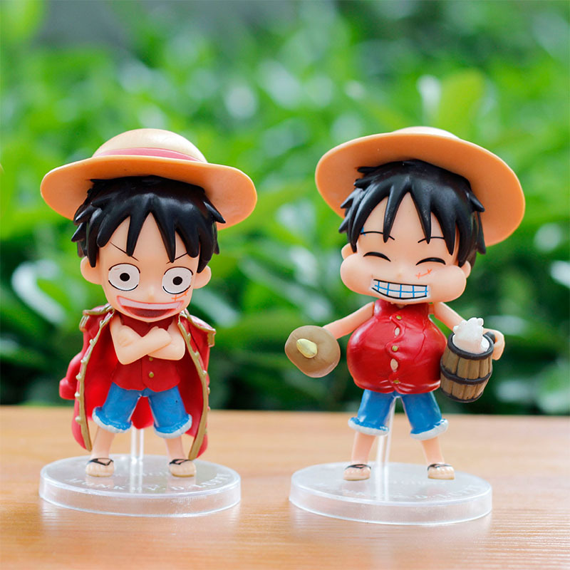 Q version Monkey D Luffy One Piece comic Garage Kit doll Decoration birthday One piece On behalf of Cartoon periphery Model