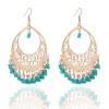 European and American fashion retro jewelry ladies style hollow water drops rice beads flowing Soviet earrings CN8118