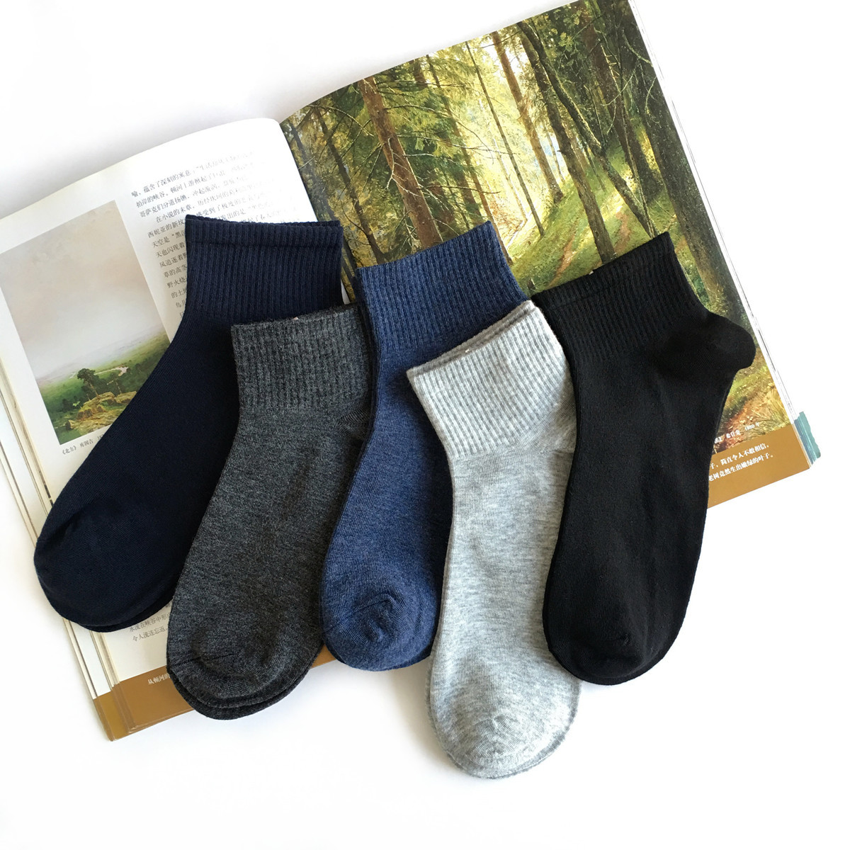 Socks man Socks Spring and summer Cotton socks Deodorant Sweat Short tube Low invisible Boat socks motion