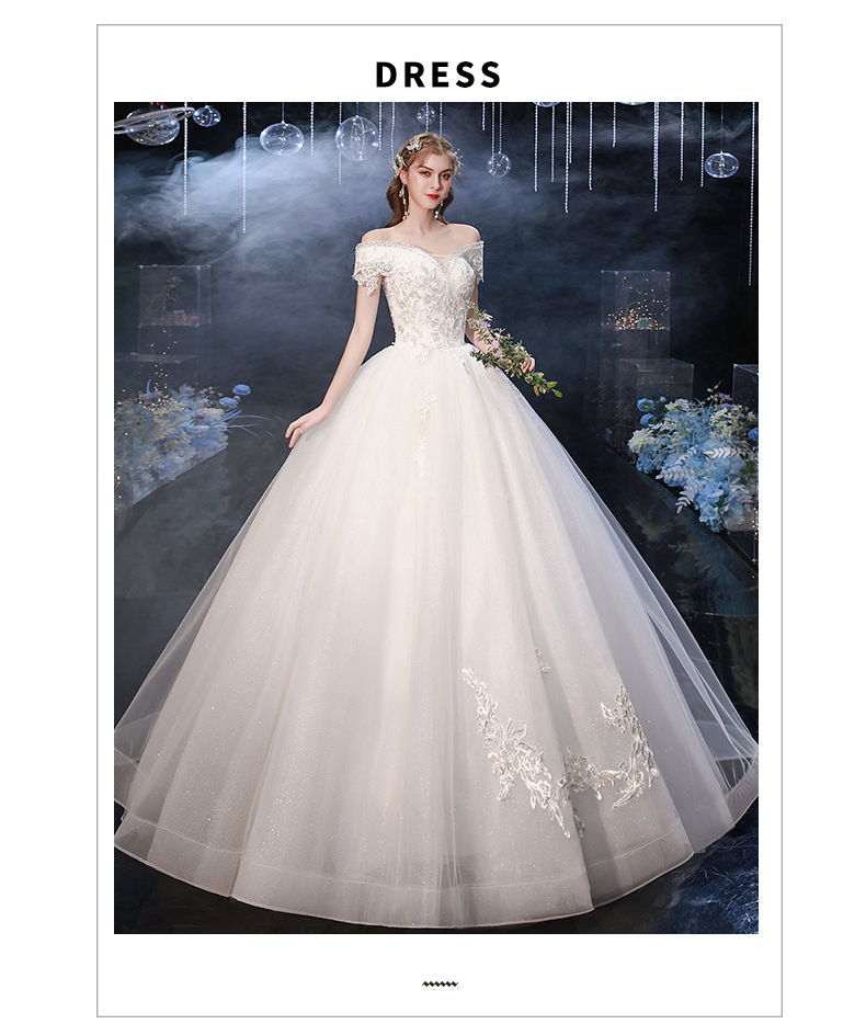 ChicShe ChicShe ChicShe ChicShe 2025 New Off-Shoulder Princess Dreamy Bridal Gown Wedding Plus Size Luxurious Fairy Starry Sky White_voghion.com