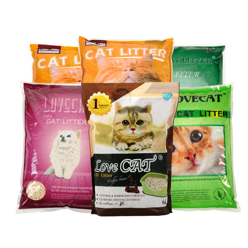 Cat litter green tea deodorizing and dust-free LOVECAT tofu cat litter green tea cat litter cat supplies cat litter