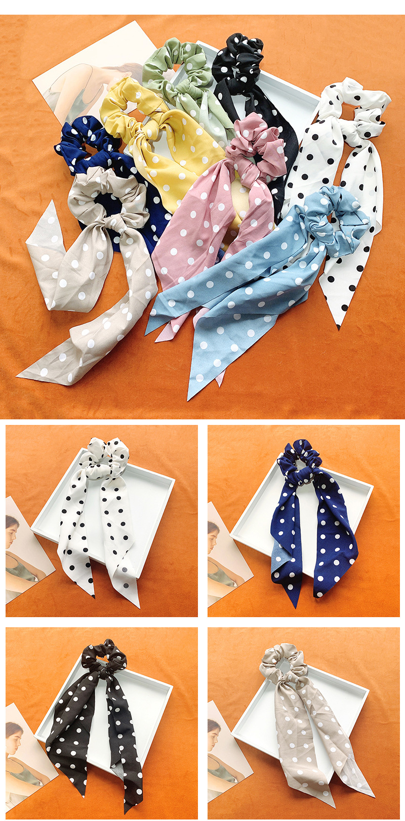 Super Fairy Chiffon Bow Hair Rope Female Sweet Ribbon Cheap Hair Ring display picture 4