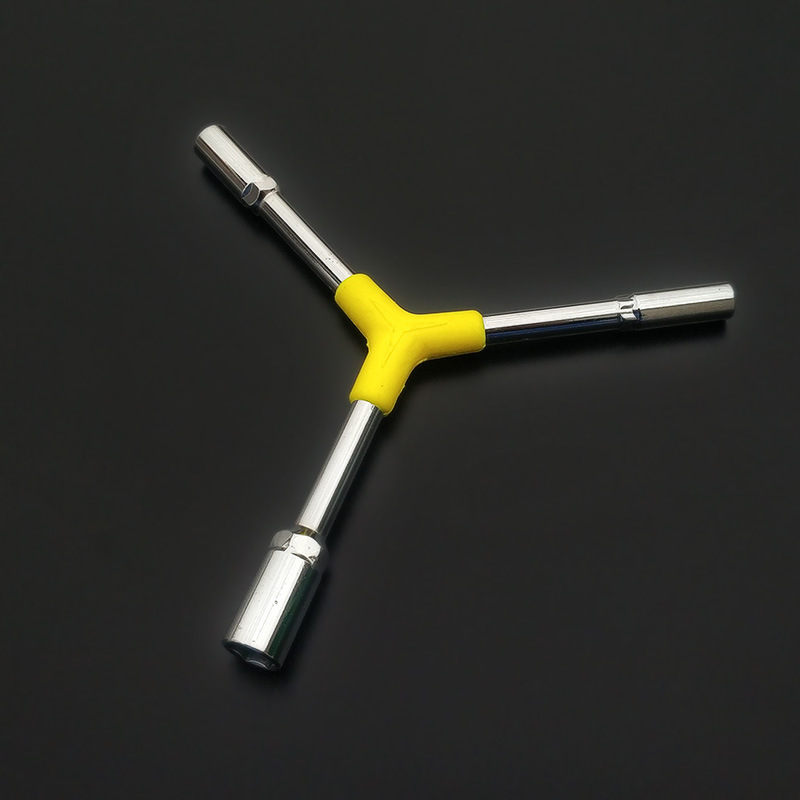 源头货源三叉套筒扳手舒适塑夹丫型扳手摩配工具丫型外六角套筒19