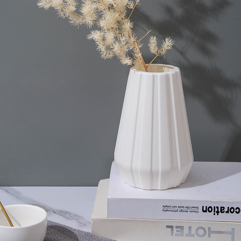 Plastic vase Flower Insert Container Uncompressing Creative Straight…