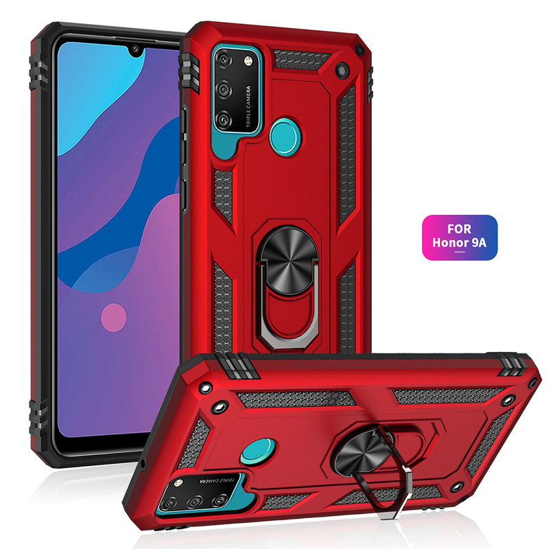 Suitable for Honor 9A Sergeant Anti-fall Bracket Armor Ring Mobile Phone Case CD Pattern Car Ring Bracket Shell Suitable for Honor 9A Sergeant Anti-fall Bracket Armor Ring Mobile Phone Case CD Pattern Car Ring Bracket Shell