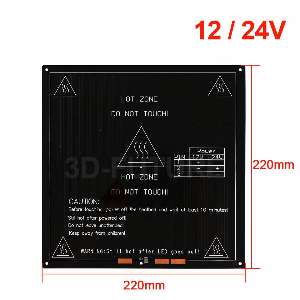 220*220*3mm(12V/24v dual voltage)