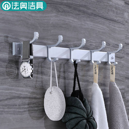 Faao bathroom punch-free bathroom space aluminum coat hooks bathroom row hooks clothes hooks kitchen coat hooks