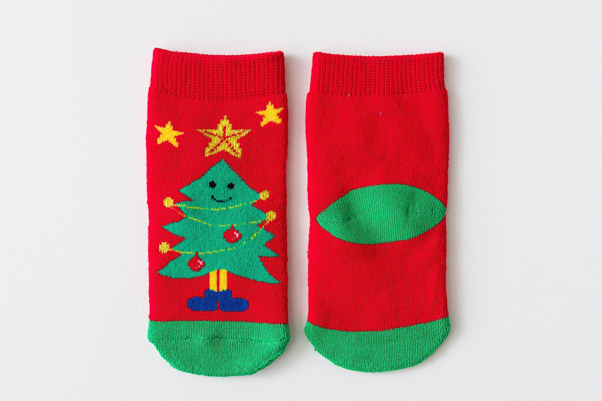 Enfants Mignon Sapin De Noël Coton Fait Main Crew Socks 2 Pièces display picture 8