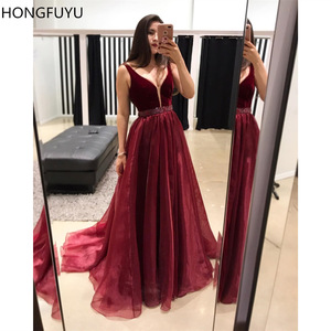 European and American Deep V simple foreign trade long dress