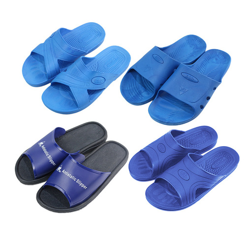 Anti-static shoes for dust-free cleanroom men and women work shoes ESD soft soled thick SPU summer cool slippers PVC shoes